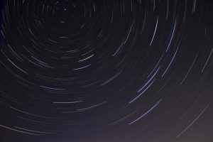 time lapse photo of stars on night